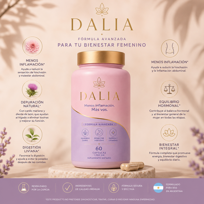 DALIA| SPARK | Ashwagandha + Cúrcuma Fórmula avanzada para el bienestar femenino