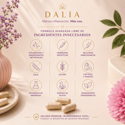 DALIA| SPARK | Ashwagandha + Cúrcuma Fórmula avanzada para el bienestar femenino