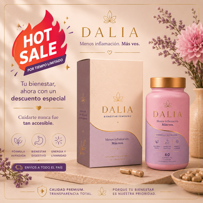 DALIA| SPARK | Ashwagandha + Cúrcuma Fórmula avanzada para el bienestar femenino